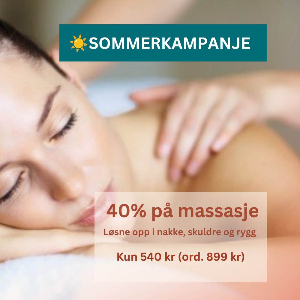 40% på massasje sommerkampanje